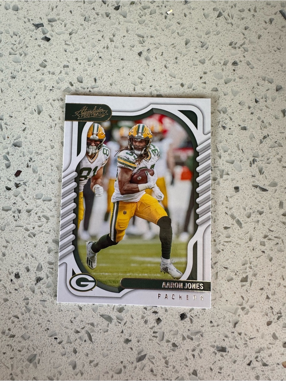 Panini Green Bay Packers Aaron Jones Football Card - White, Green, Yellow